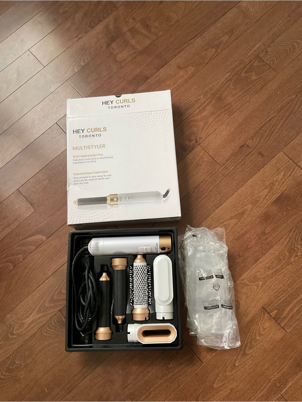 Hey Curls Toronto Multistyler Hair Tool Set in White & Rose Gold